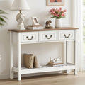 Black Oak Sofa Table with 3 Drawers K475803