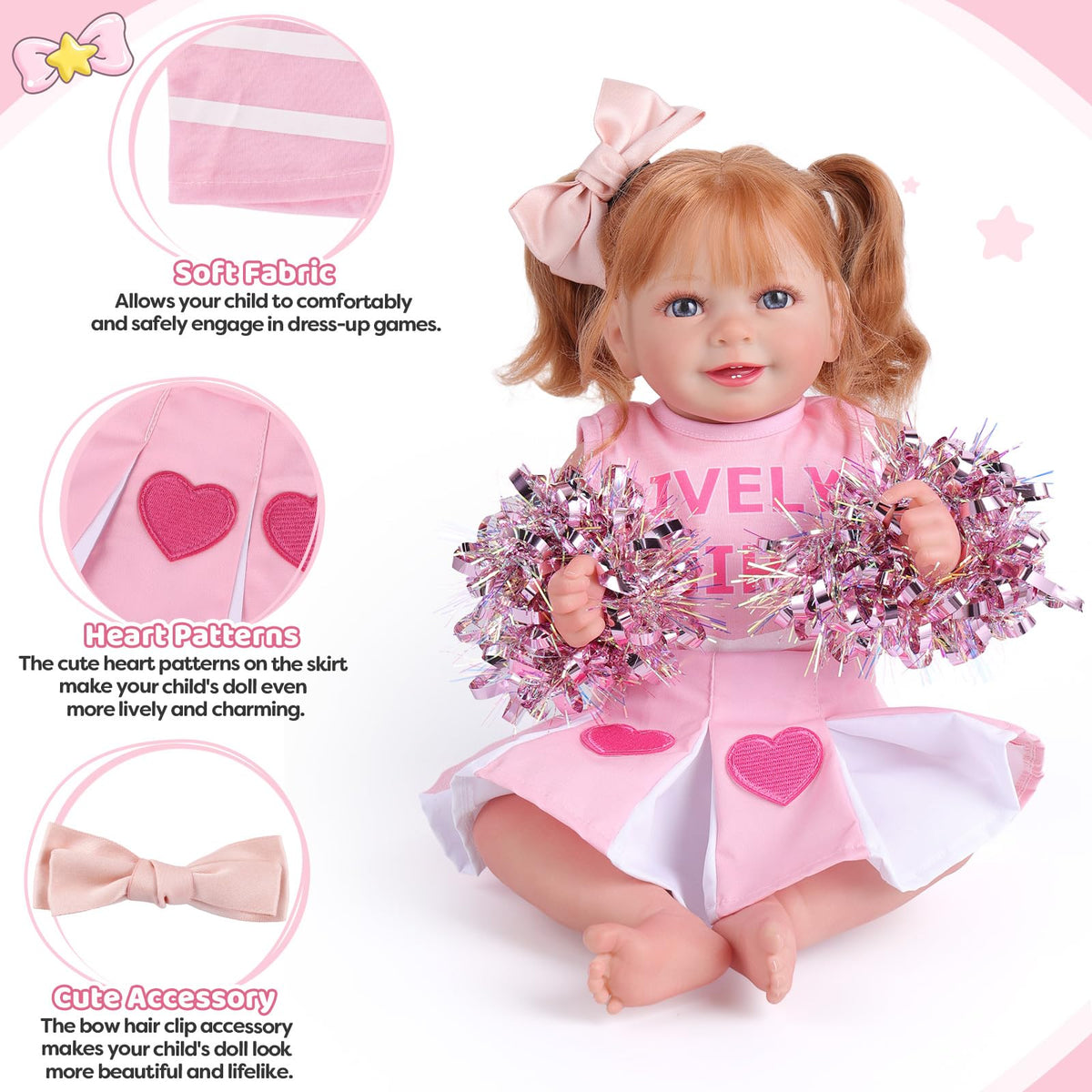 4 Pcs Reborn Baby Doll Clothes Set W855