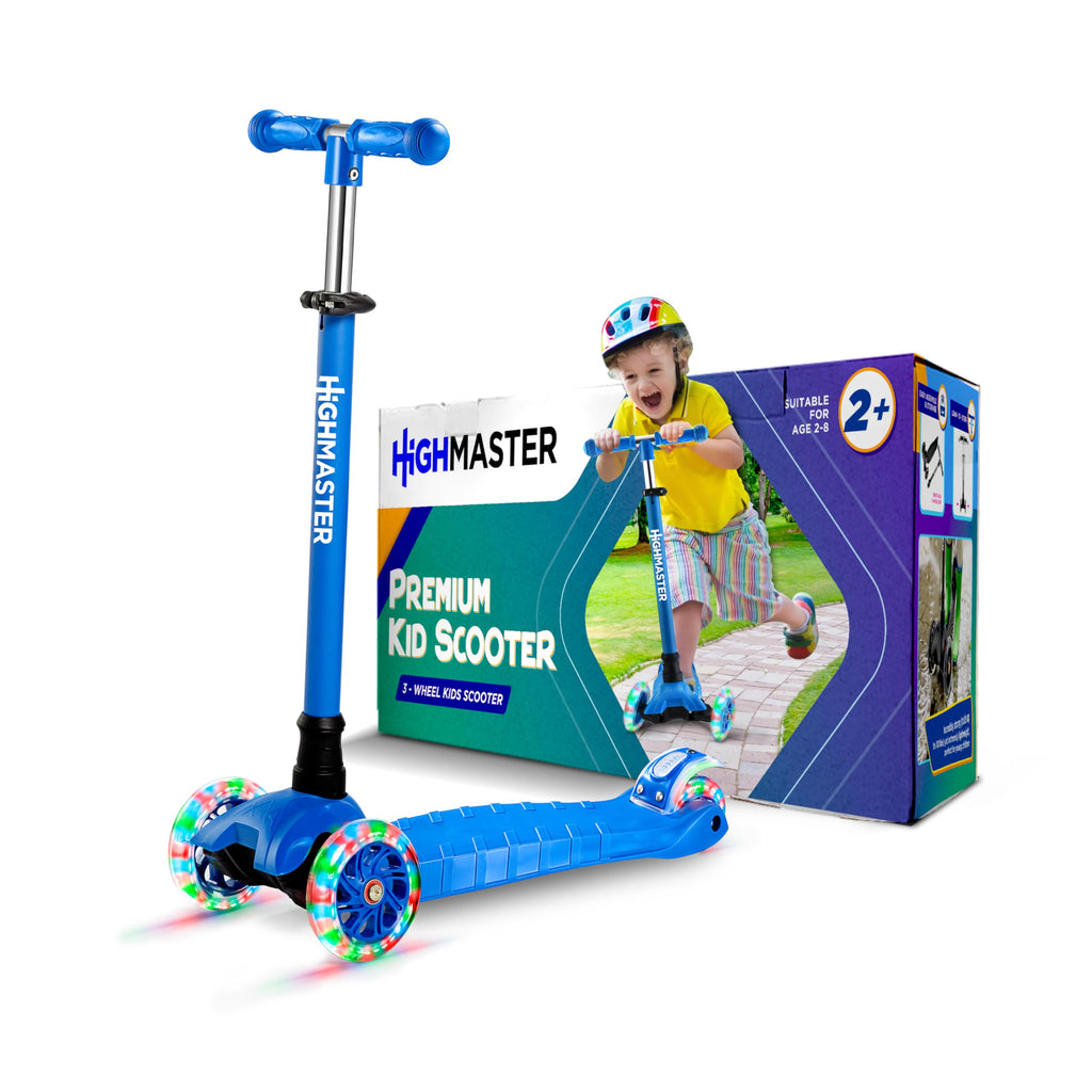 Kids 3 Wheel Kick Scooter with Adjustable Handlebar and LED Wheel Lights D66099