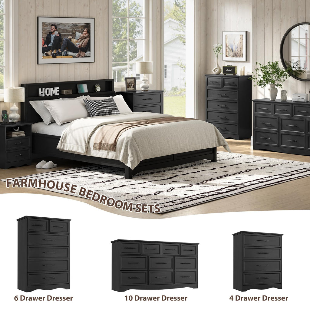 Black 6 Drawer Dresser M89141