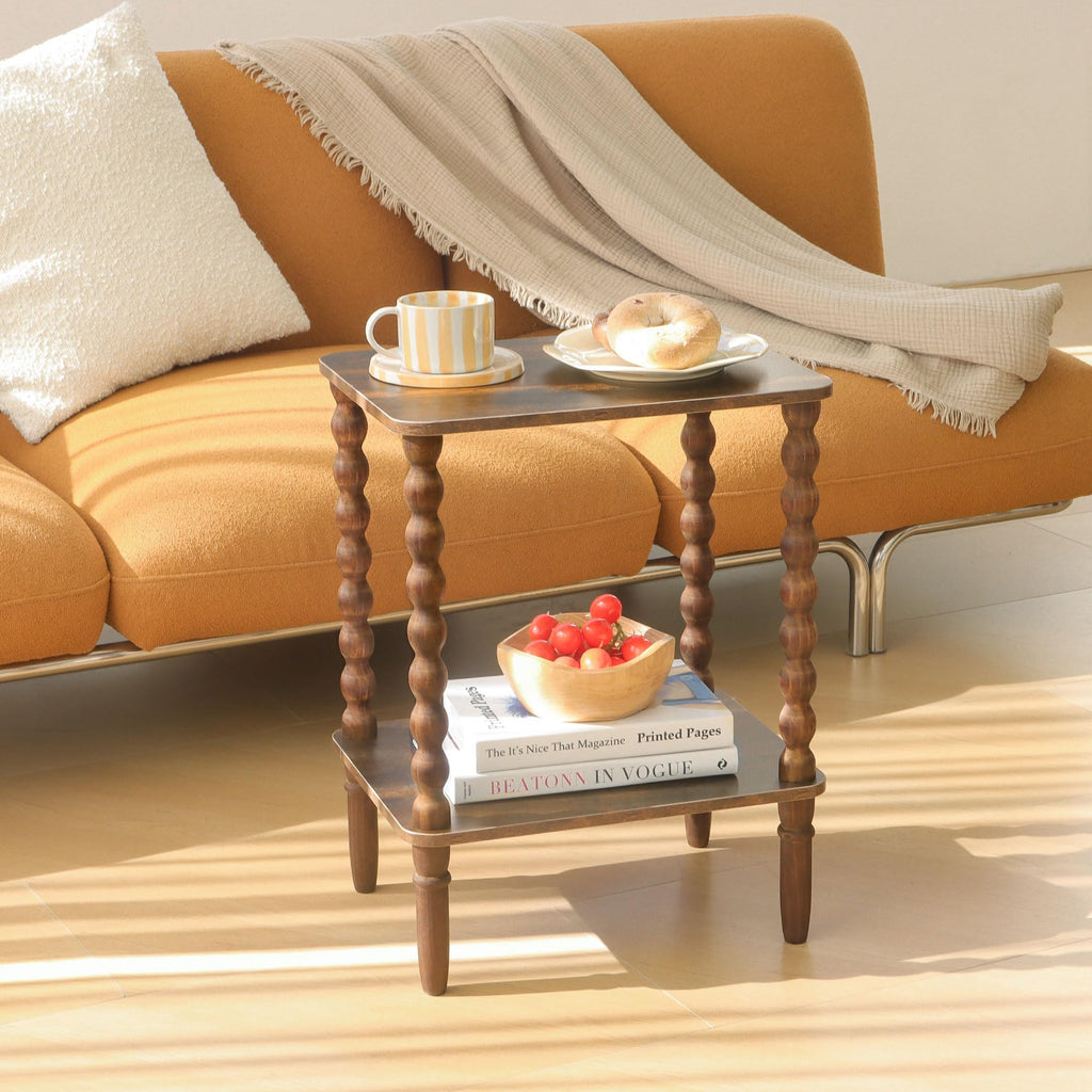Side Table with 2-Tier Shelf C519622