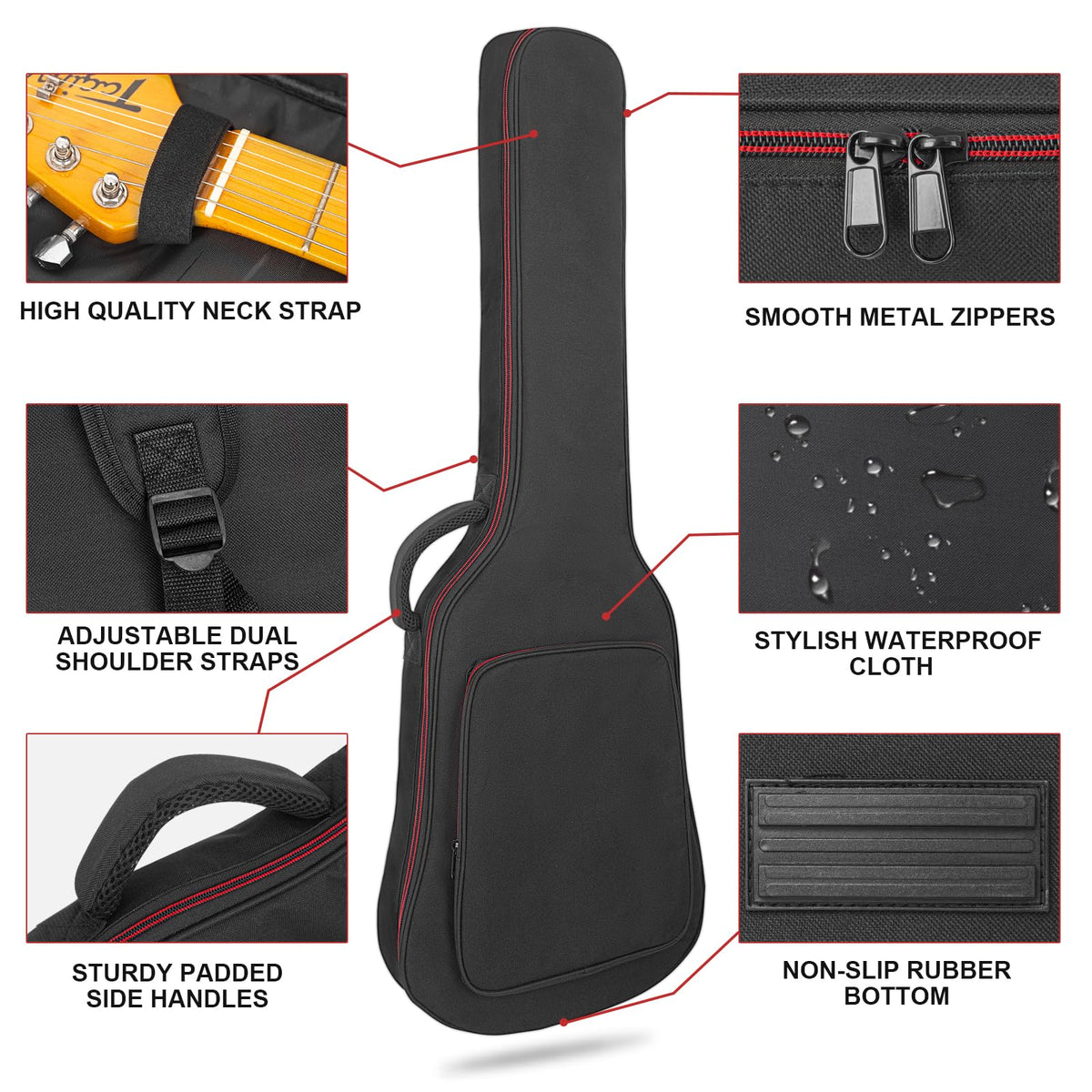 Black Padded Electric Guitar Bag R43010