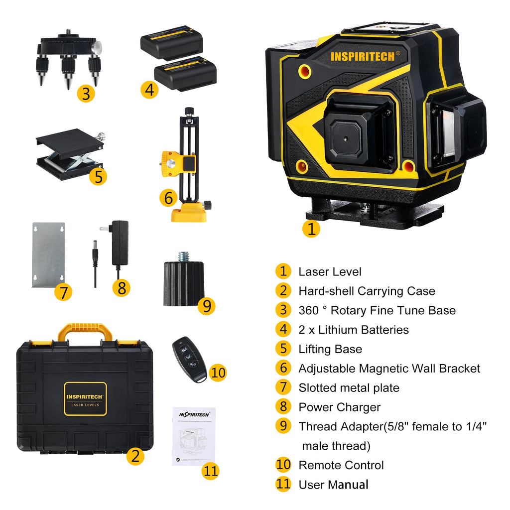 Self Leveling 3x360 Green Beam Laser Level B433472