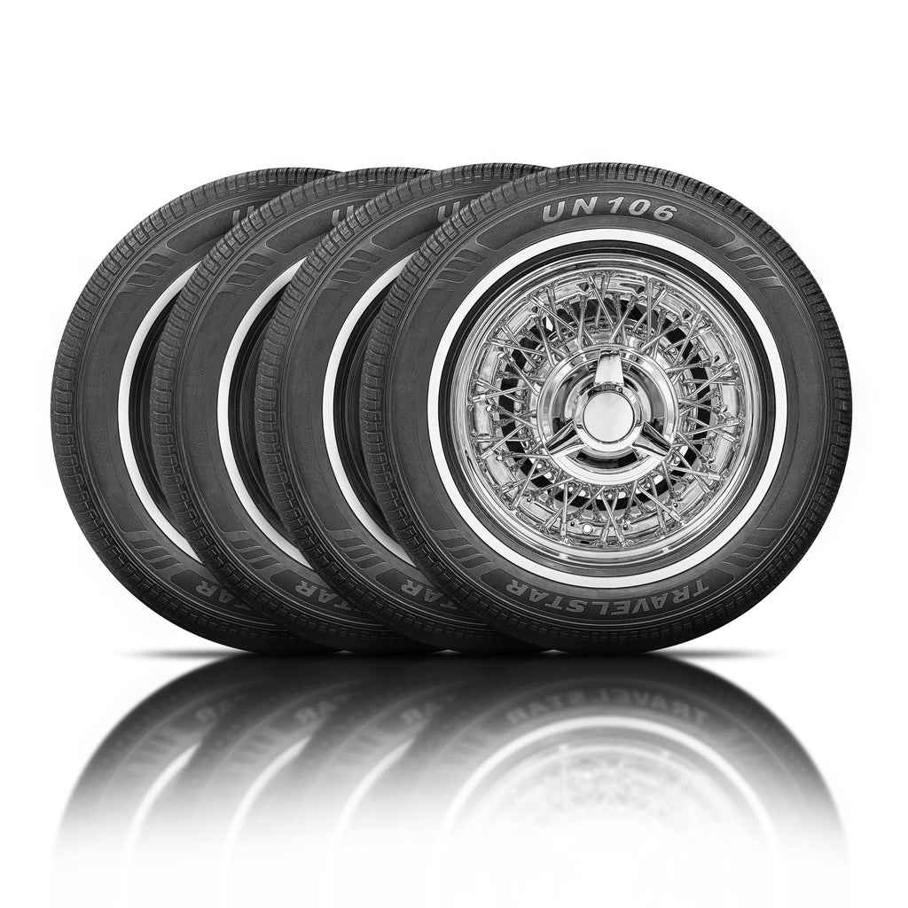 Set of 4 White Wall Radial Tire X989246