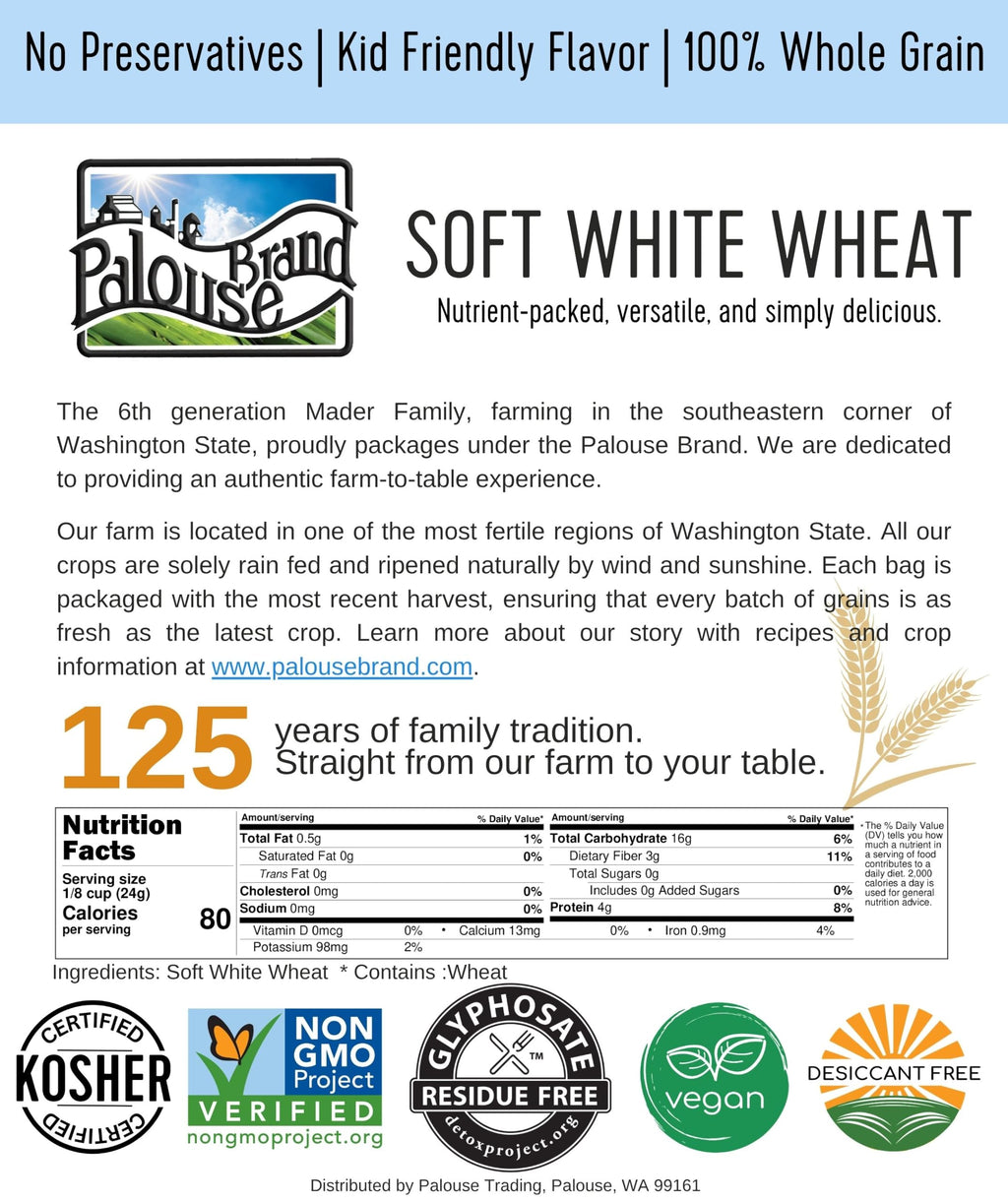Soft White Wheat Berries 25 LBS J79215
