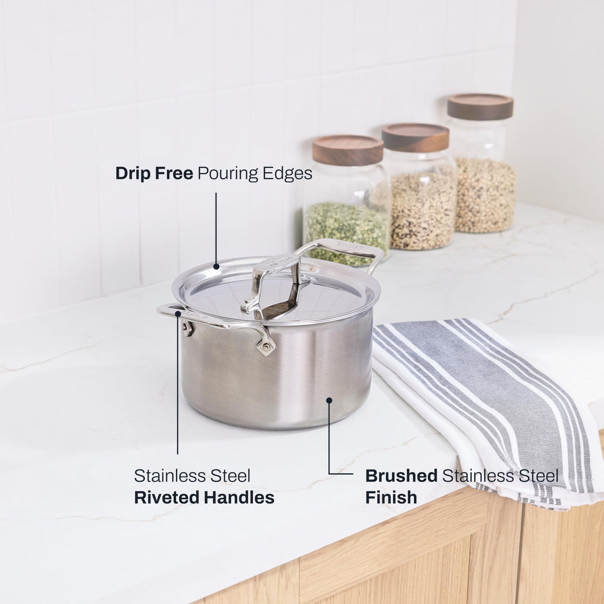 Stainless Steel 4 Qt Soup Pot with Lid T180321