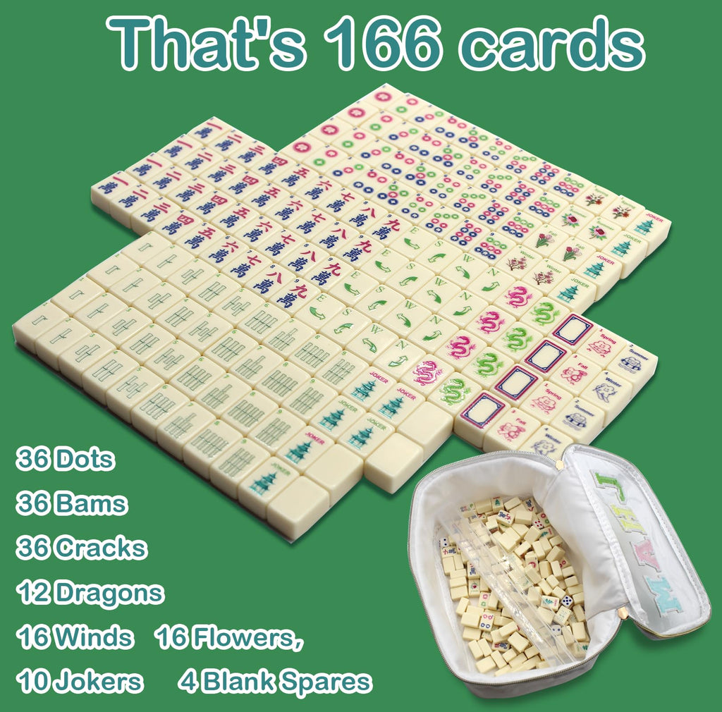Mini Mahjong Set with 166 White Tiles X8557