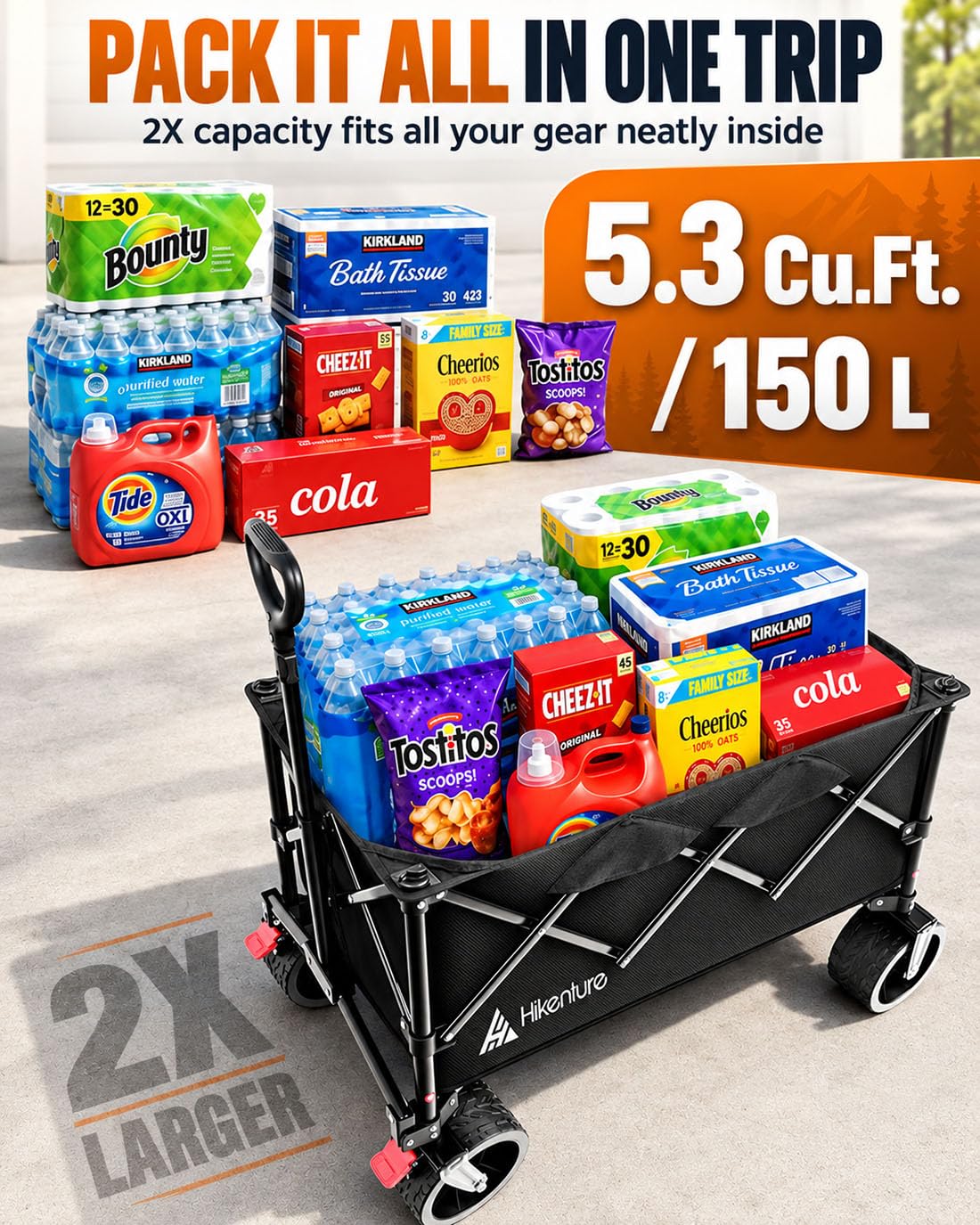 Foldable Beach Wagon with Big Wheels N779568