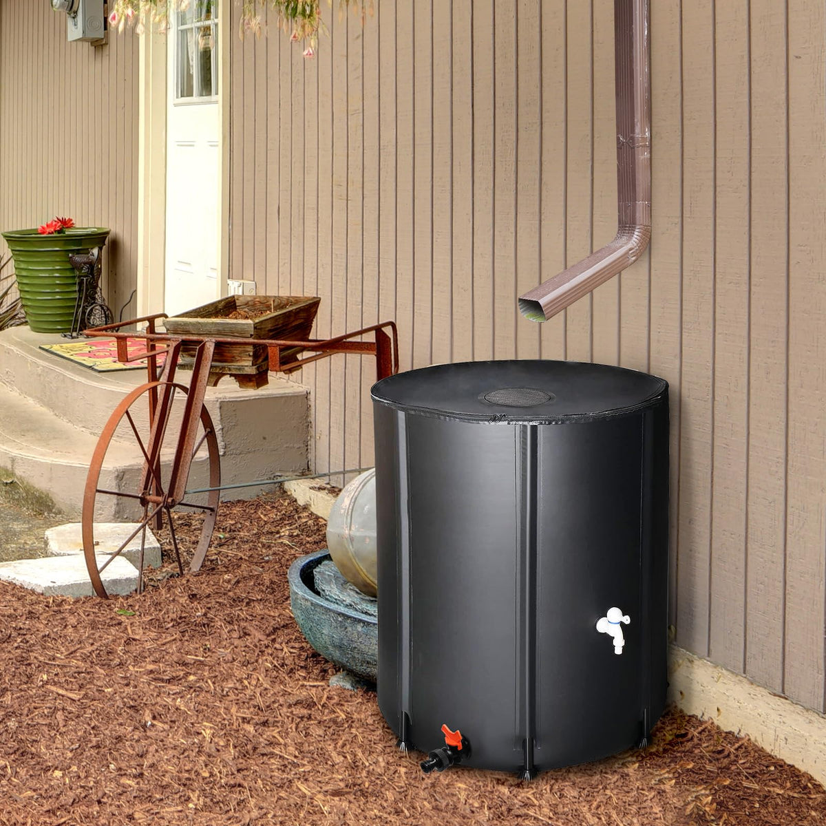 50 Gallon Folding Rain Barrel with Water Filter J284