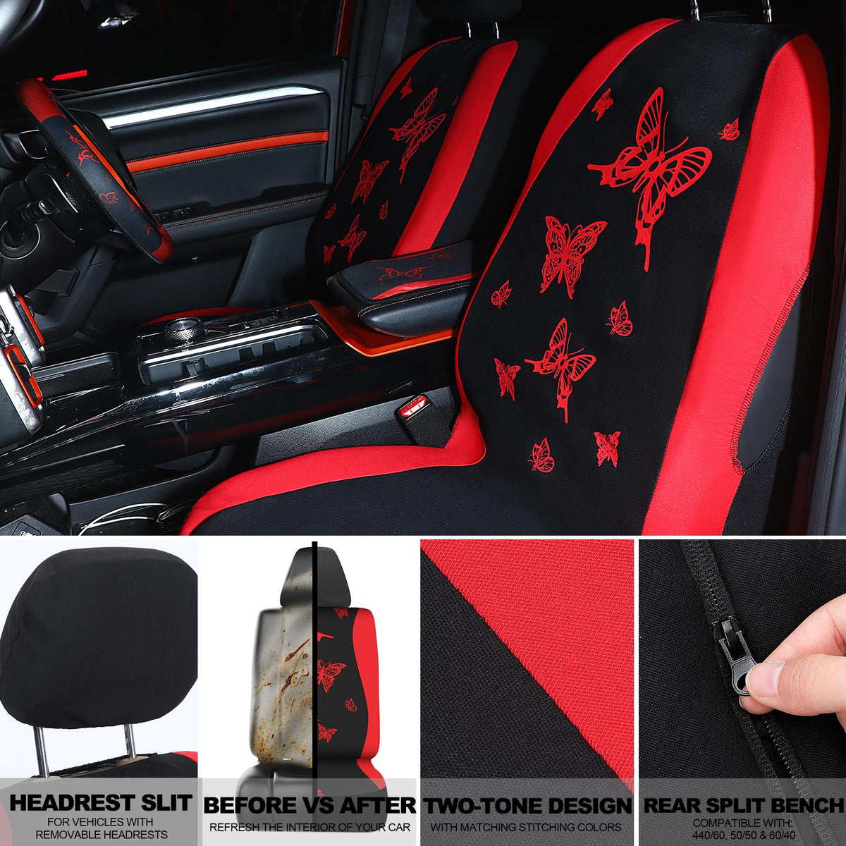 47 Pcs Full Car Seat Covers Set C36898