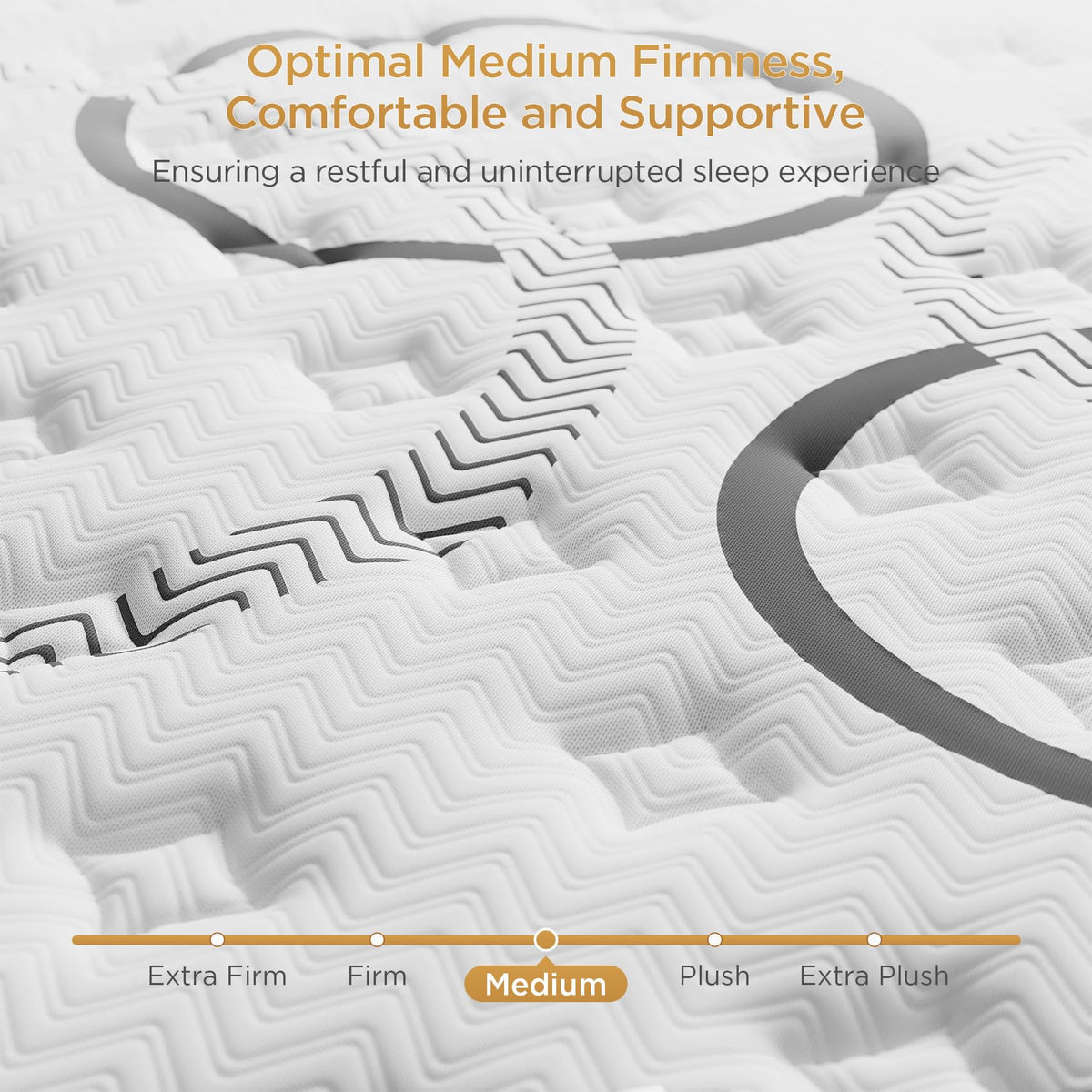 Queen 12 Inch Hybrid Euro Top Medium Firm Mattress R382