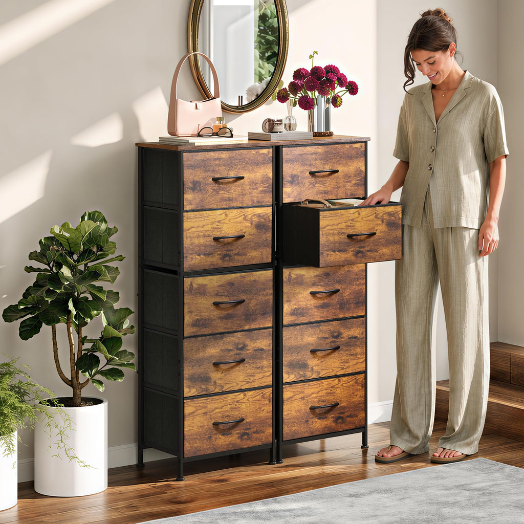 5 Drawer Rustic Brown Dresser H70384