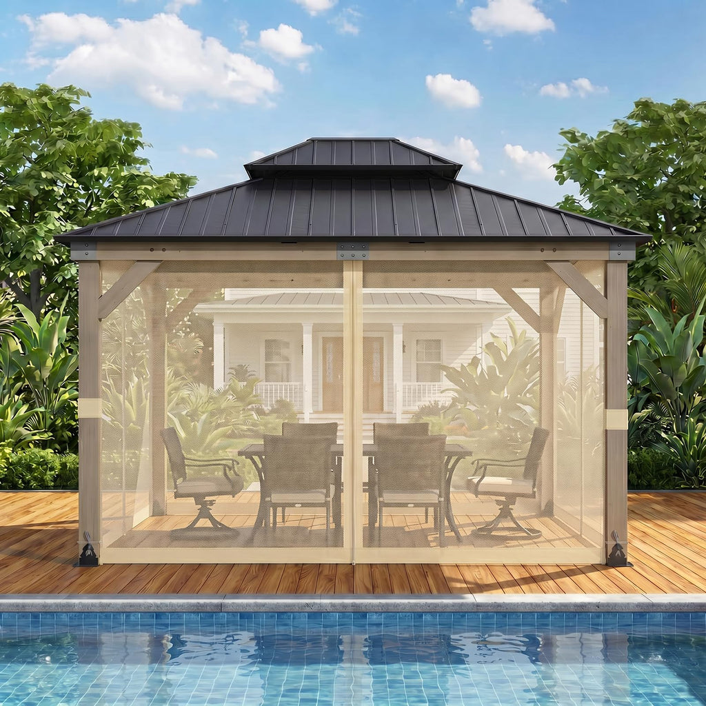 12'x14' Mosquito Netting Screen for Gazebo S380554