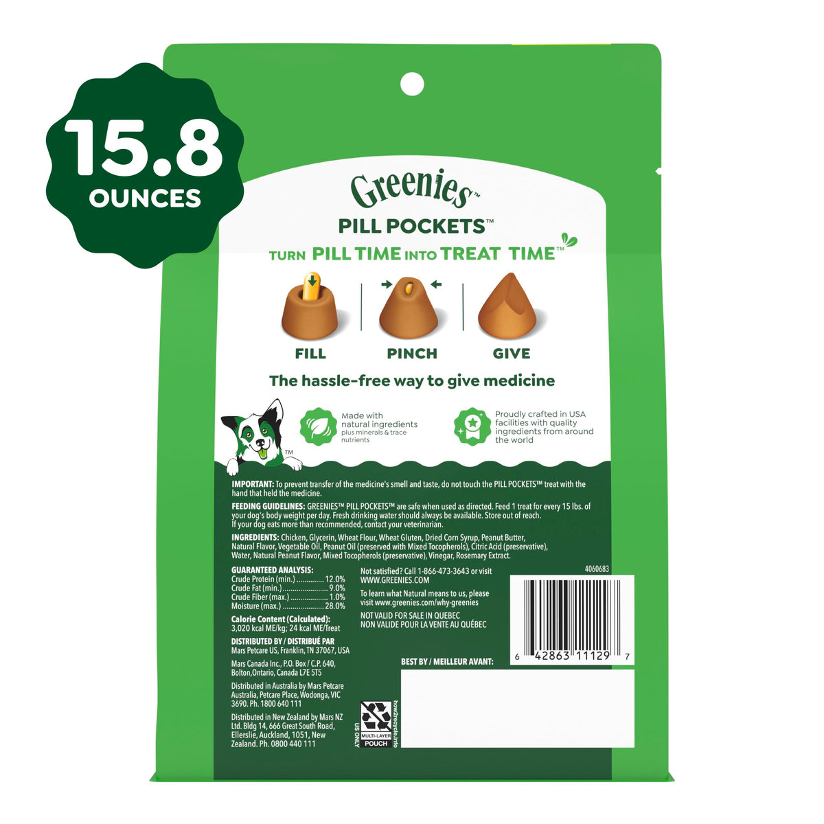 Peanut Butter Large Size Dog Treats 15.8 oz G440