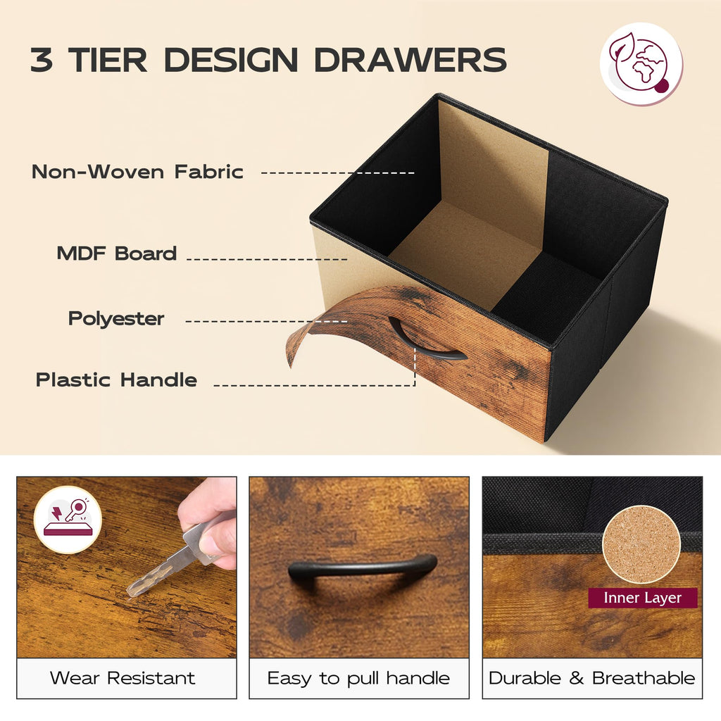 5 Drawer Rustic Brown Dresser H70384