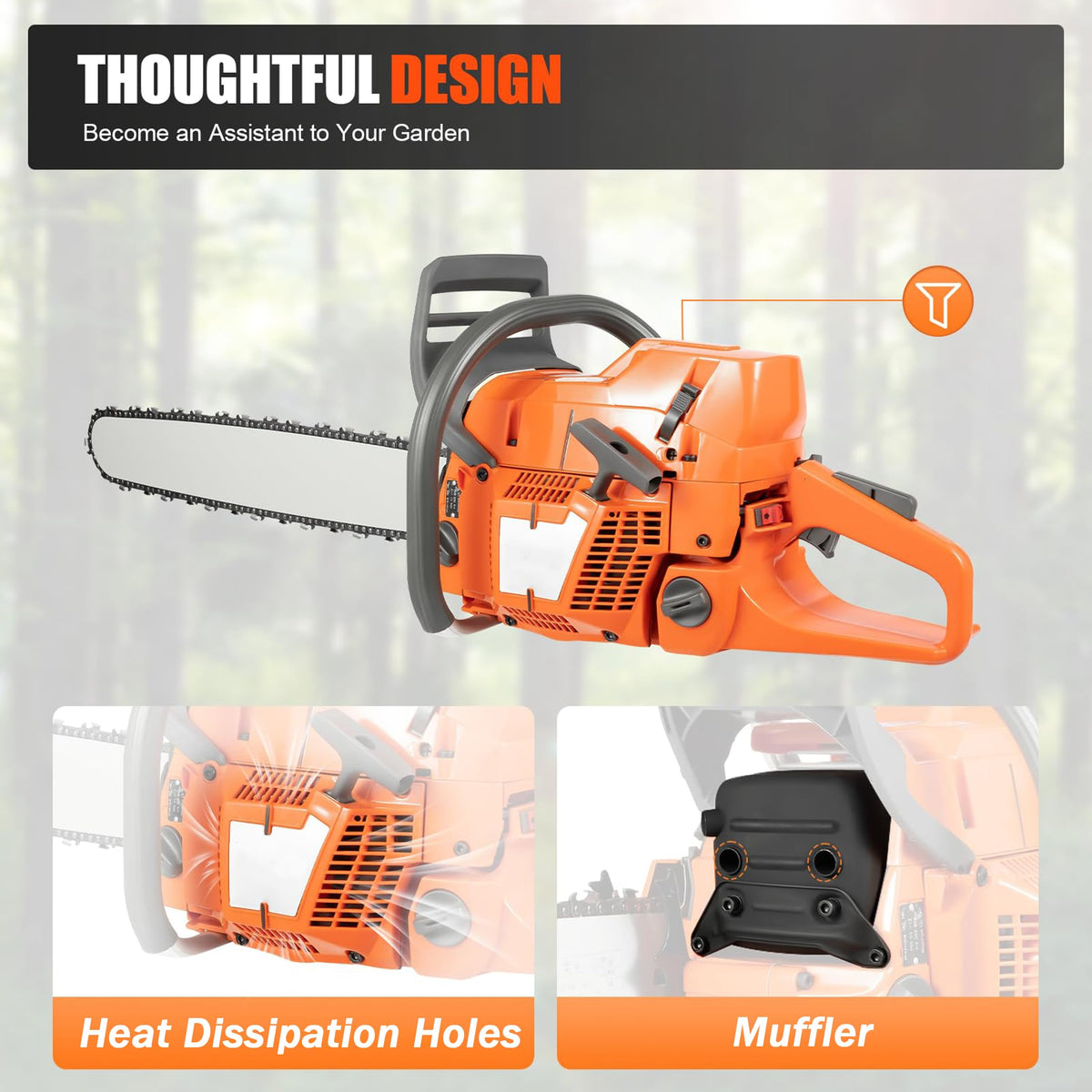 72CC 5.3HP 24" Gas Chainsaw A556138