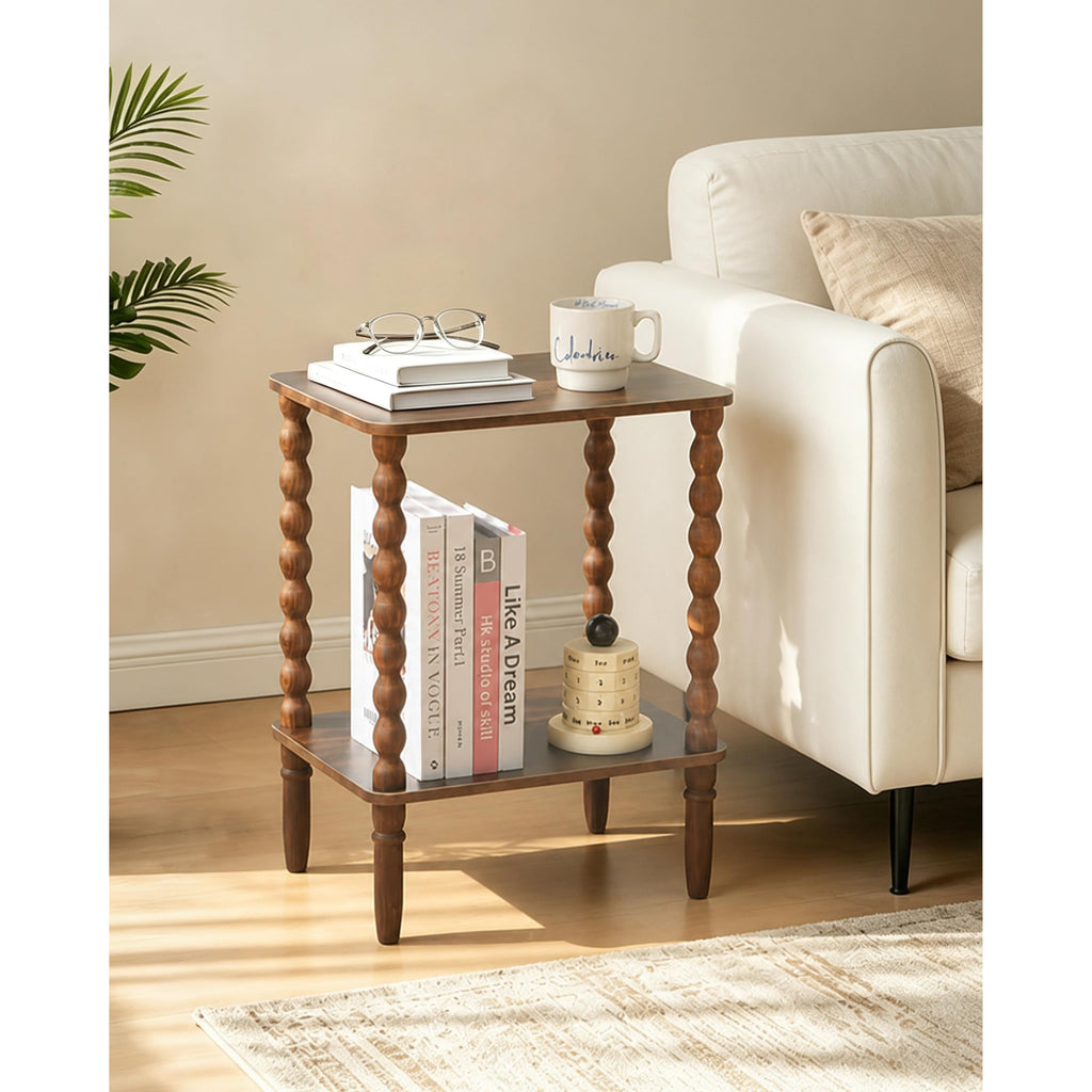 Side Table with 2-Tier Shelf C519622
