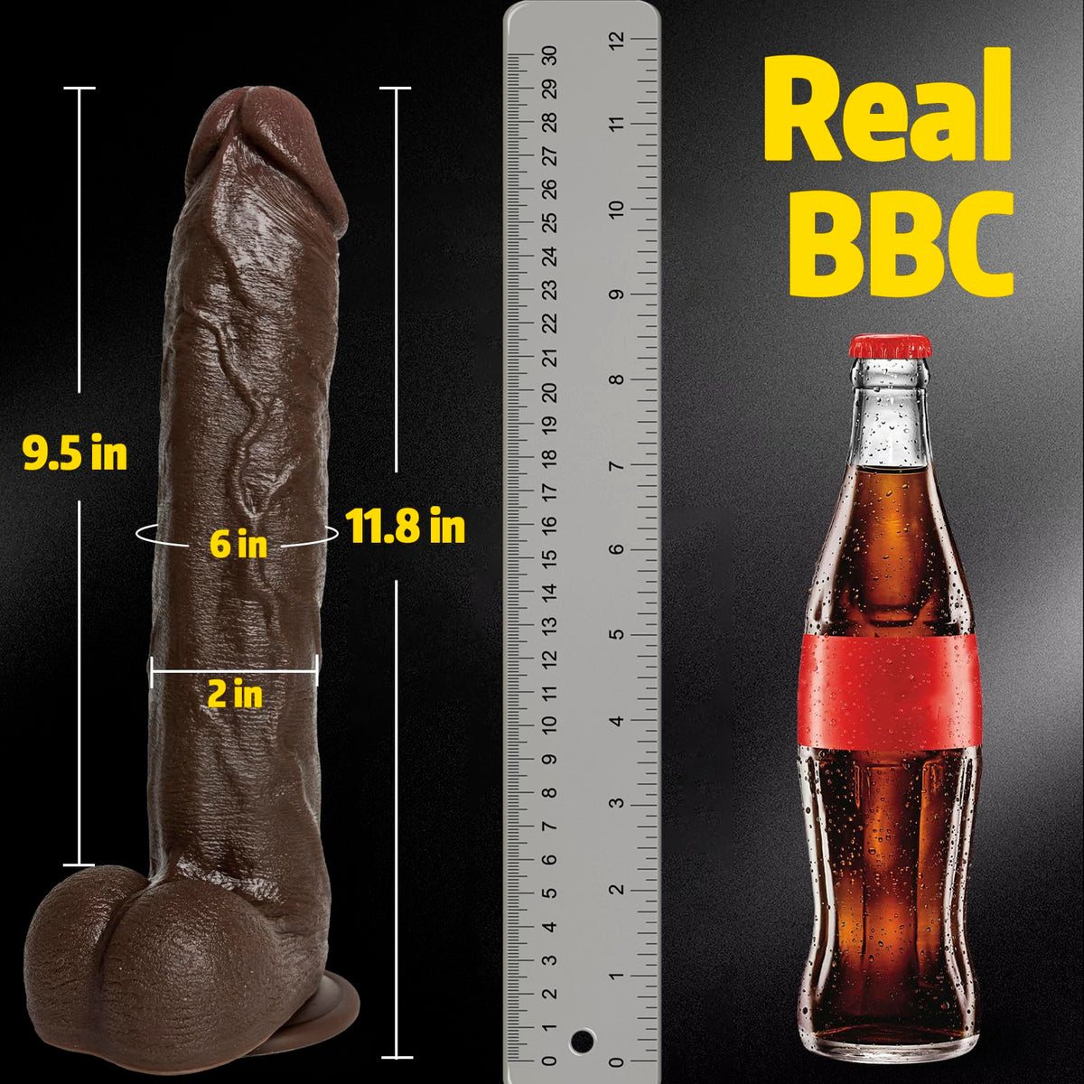 Big Black XL Dildo with Suction Cup T578602