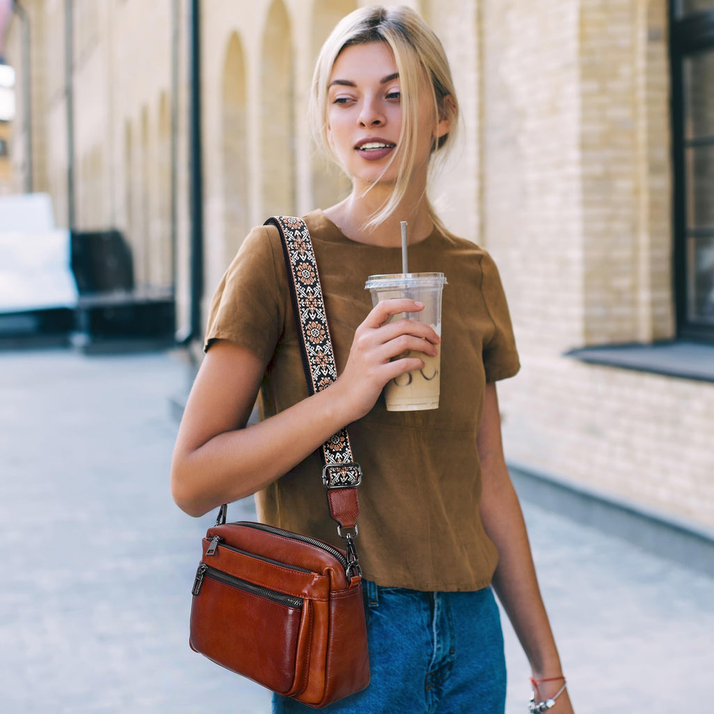 Leather Crossbody Bag K412