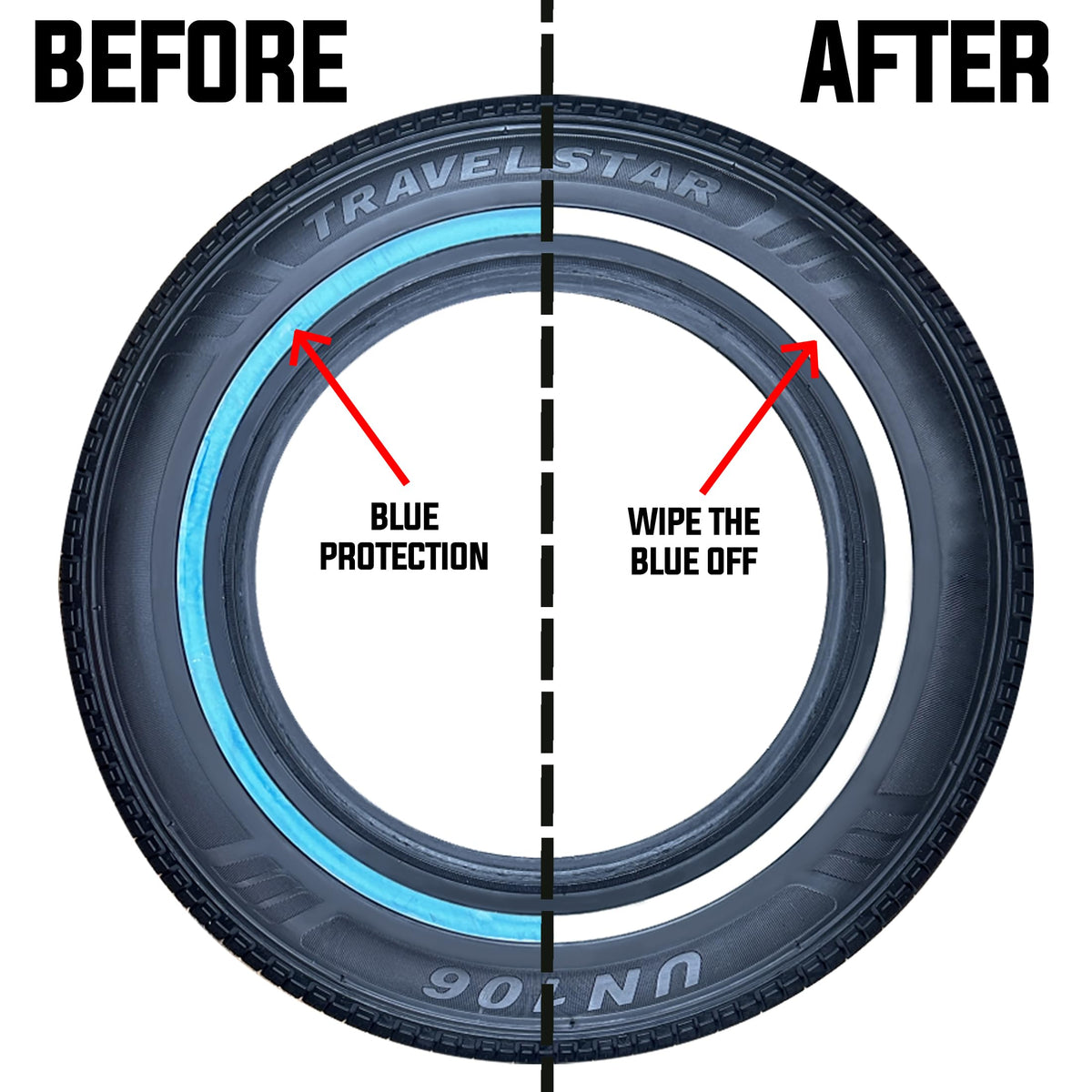 Set of 4 White Wall Radial Tire X989246