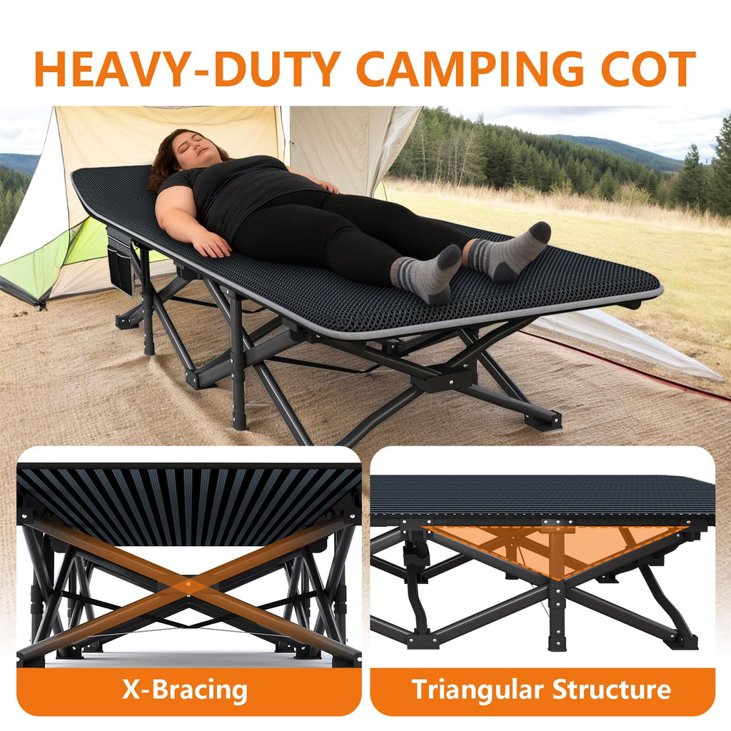 31.5" Wide Camping Cot with Pad Q864346