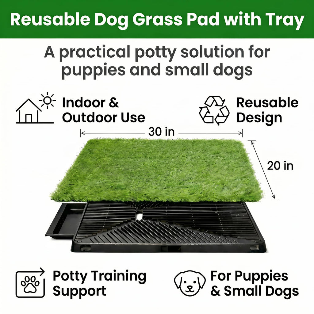 Dog Potty Grass Pads, 2 Pack, 25 x 20 in Turf U943881