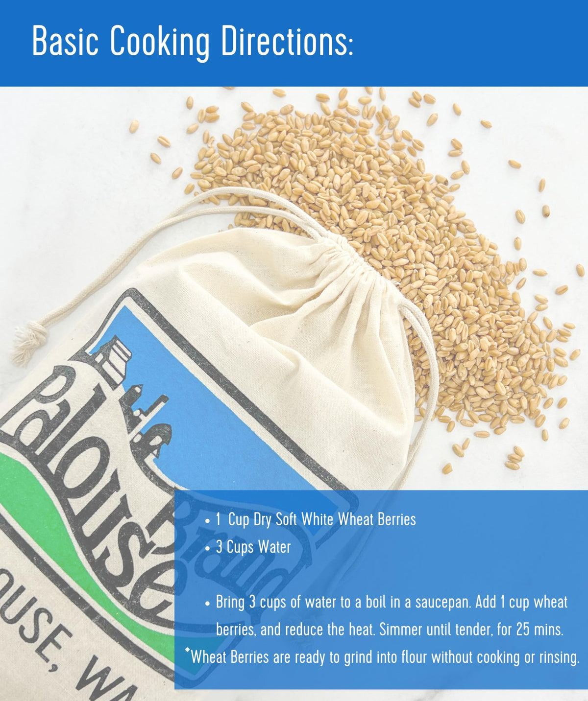 Soft White Wheat Berries 25 LBS J79215