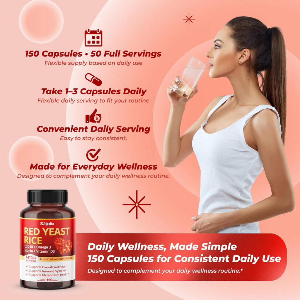 Red Yeast Rice Complex 1,410 mg 150 Capsules H54789