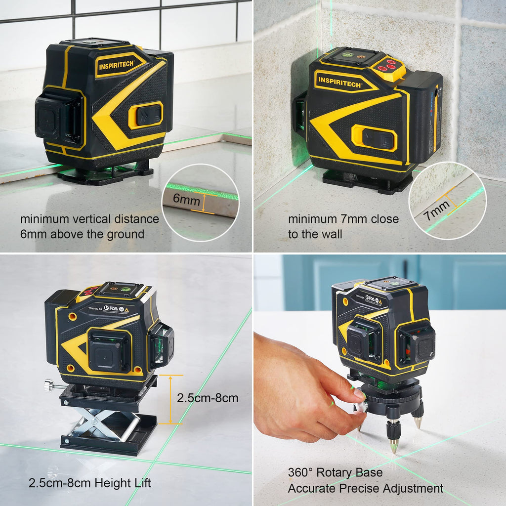 Self Leveling 3x360 Green Beam Laser Level B433472