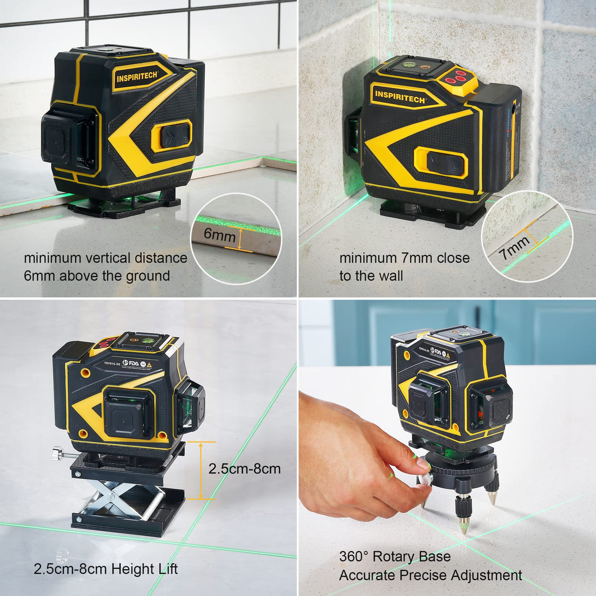 Self Leveling 3x360 Green Beam Laser Level B433472