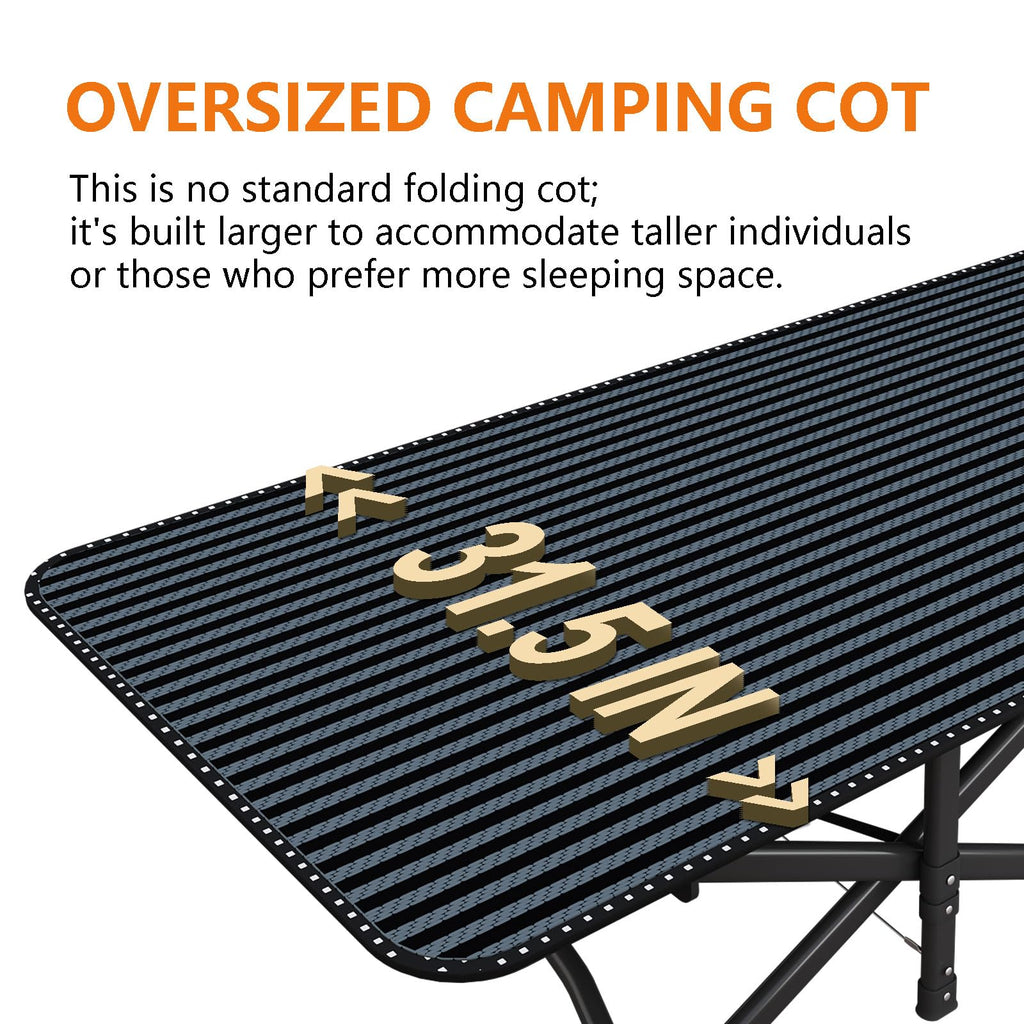 31.5" Wide Camping Cot with Pad Q864346