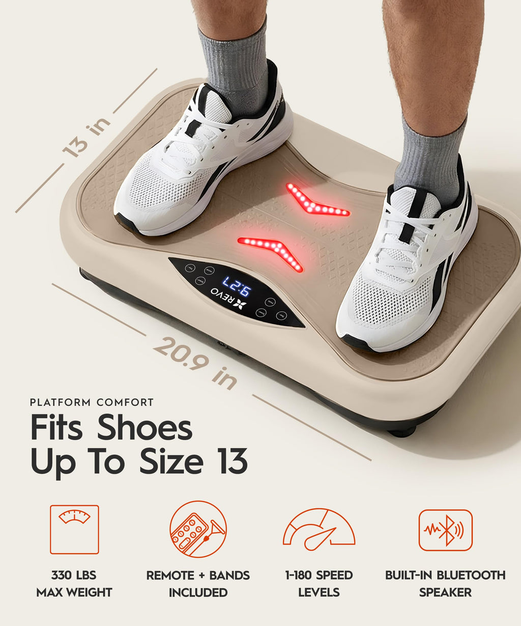 Vibration Plate with Resistance Bands and Remote M973