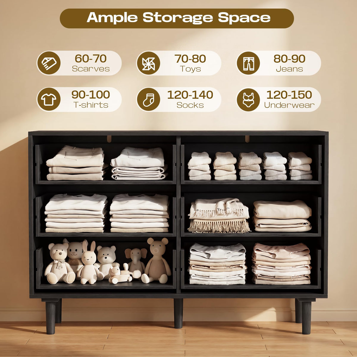 6 Drawer Rattan Wood Dresser N875647