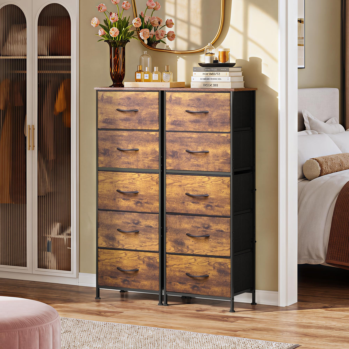 5 Drawer Rustic Brown Dresser H70384