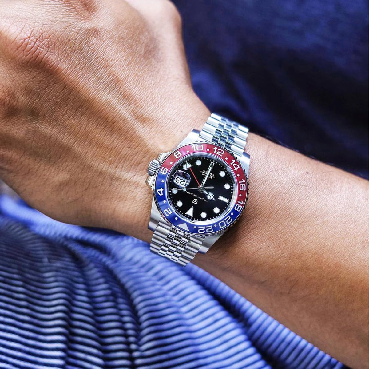 Automatic 40MM Date 100M Waterproof Stainless Steel Sapphire Glass Men Watch S599004