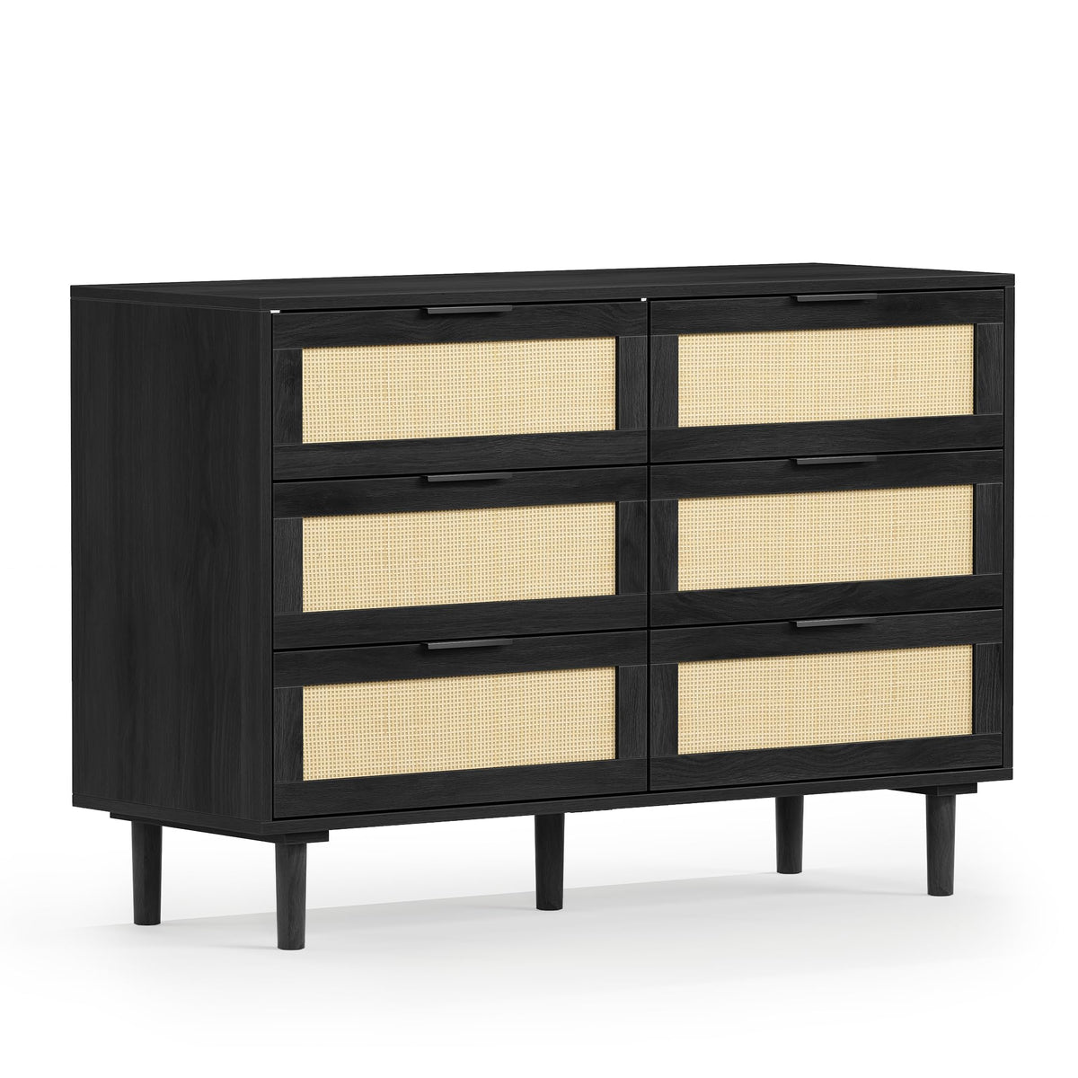6 Drawer Rattan Wood Dresser N875647