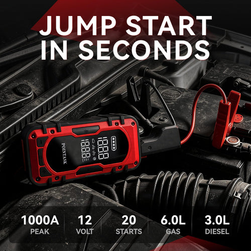 12V Portable Car Jump Starter with Air Compressor J27442