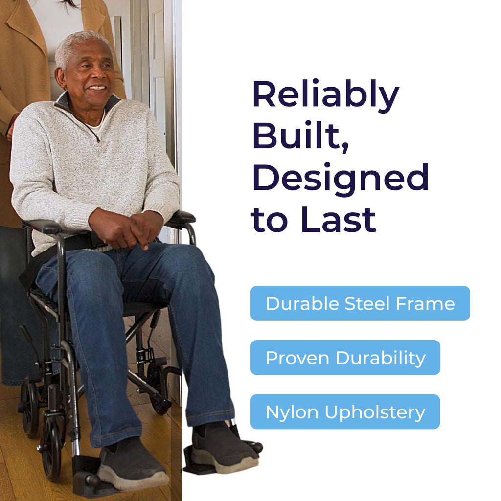 Folding Transport Wheelchair with Swing-Away Footrest L521