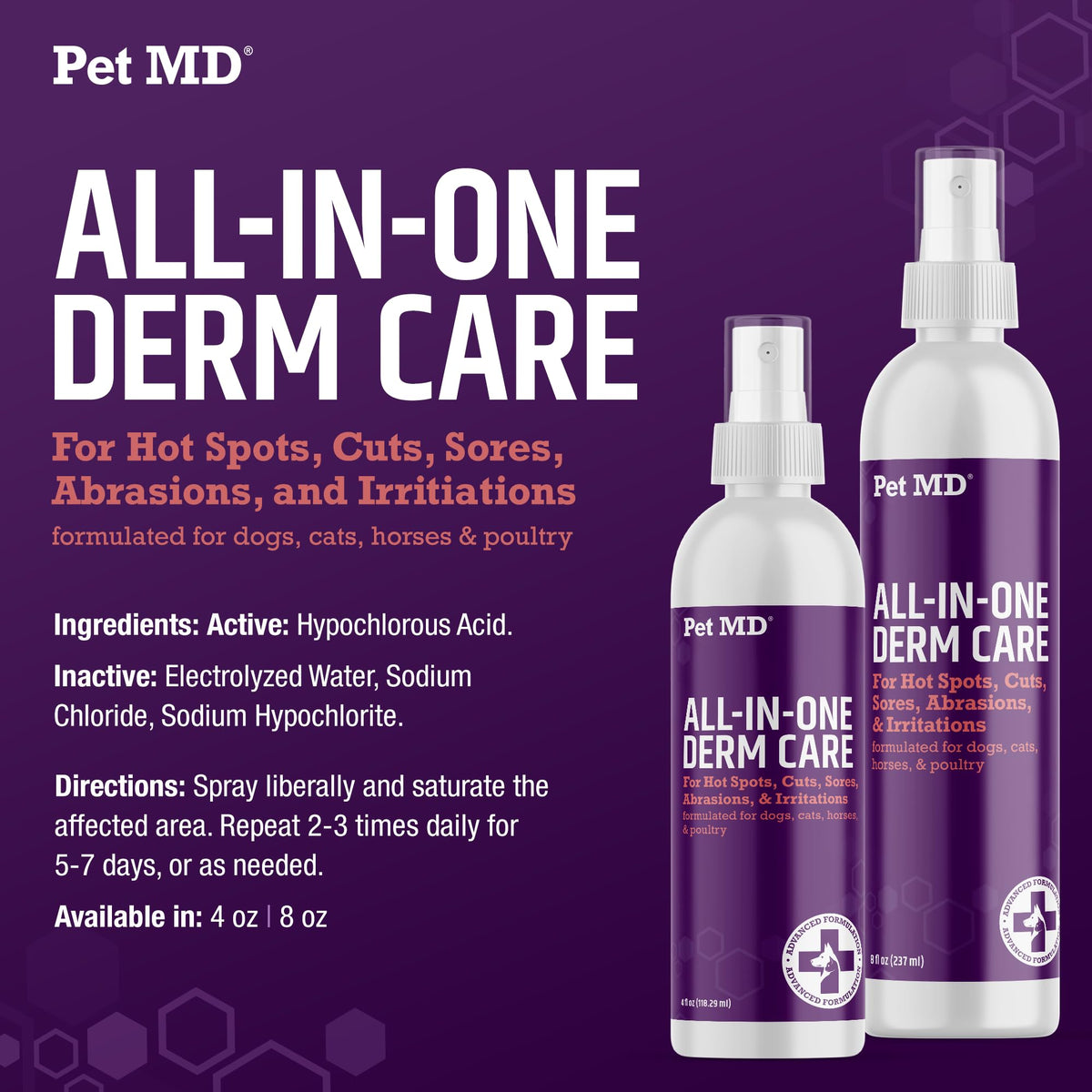 Hypochlorous Acid Spray for Dogs & Pets 4oz Q40720