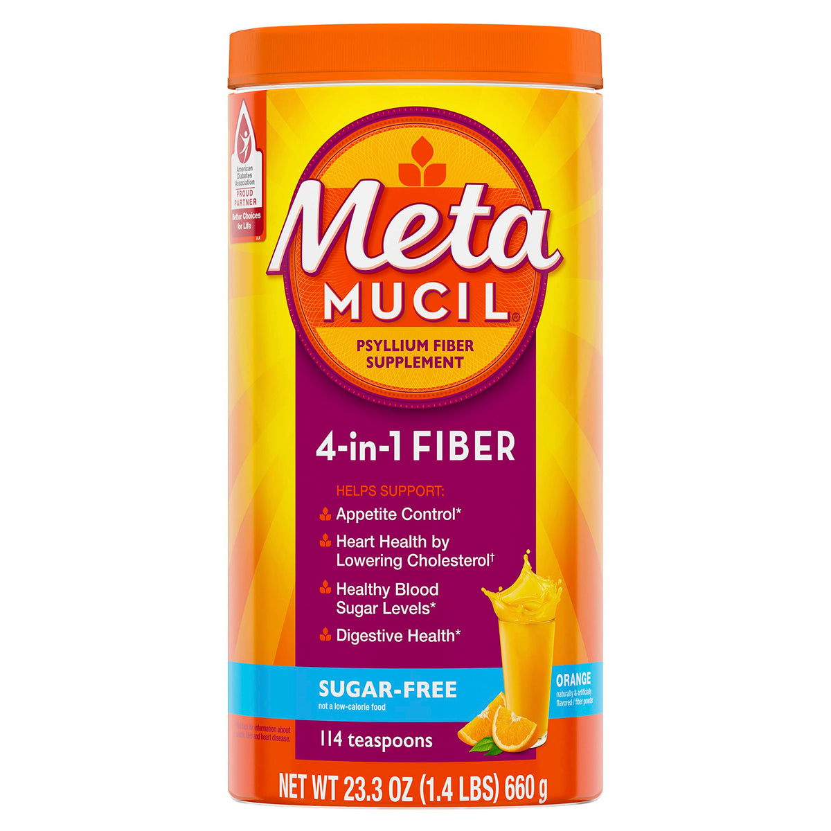 Sugar-Free Orange Flavored Psyllium Husk Fiber Powder O405973