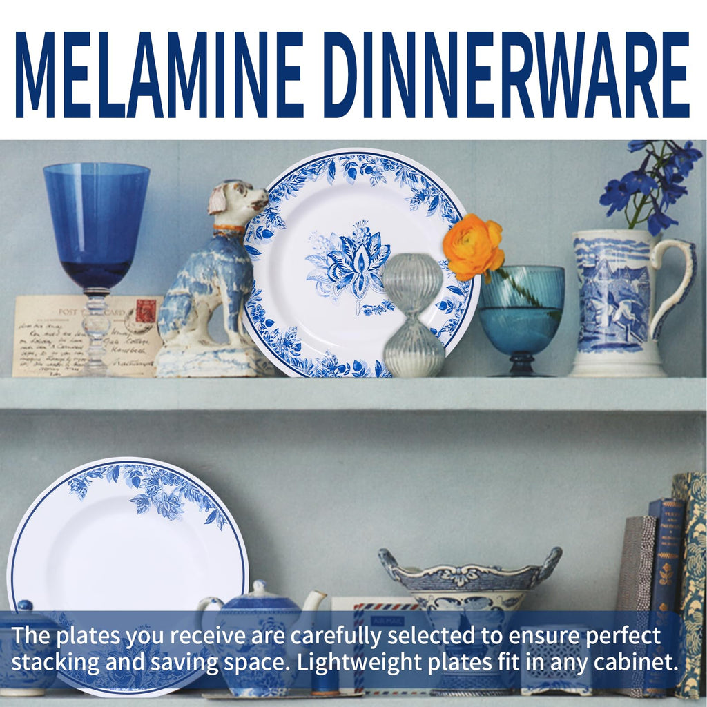 12 Pc Floral Melamine Dinnerware Set E75421