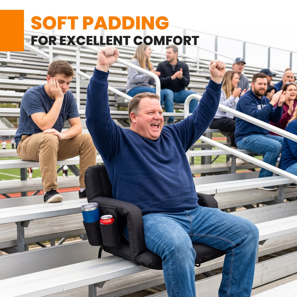 Extra Wide Padded Stadium Seats with Back Support U32748