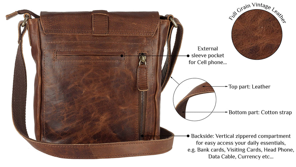Genuine Leather Crossbody Purse and Handbags A87571