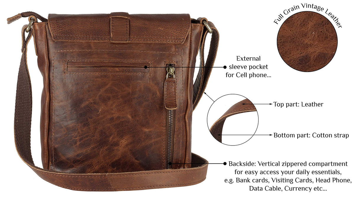 Genuine Leather Crossbody Purse and Handbags A87571