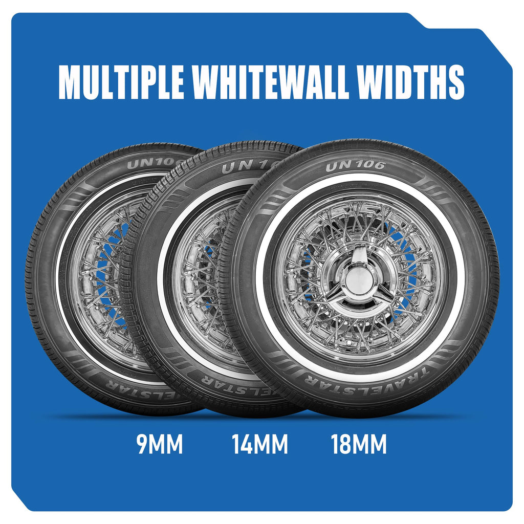 Set of 4 White Wall Radial Tire X989246