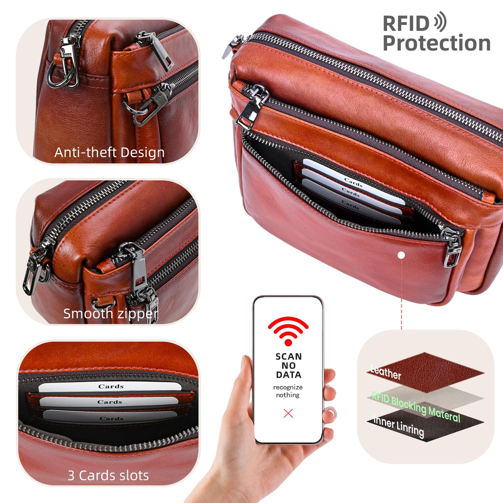Leather Crossbody Bag K412