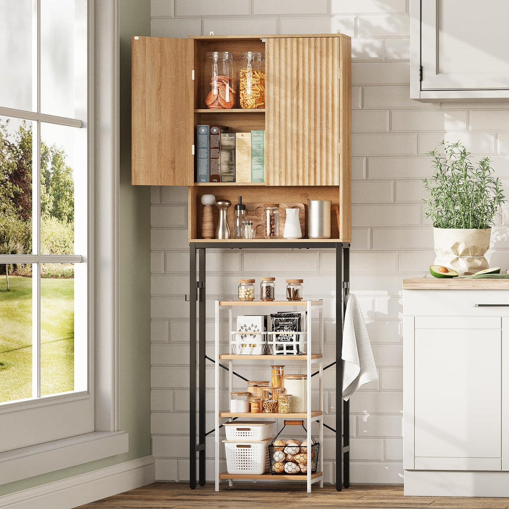 Freestanding Tall Wood Over The Toilet Storage Cabinet F140