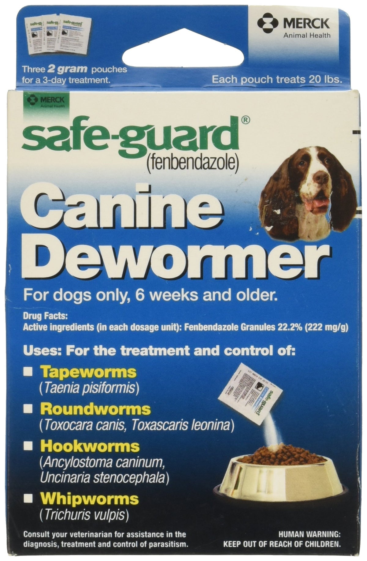 Canine Dewormer 2gm Pouch Pack of 3 D750