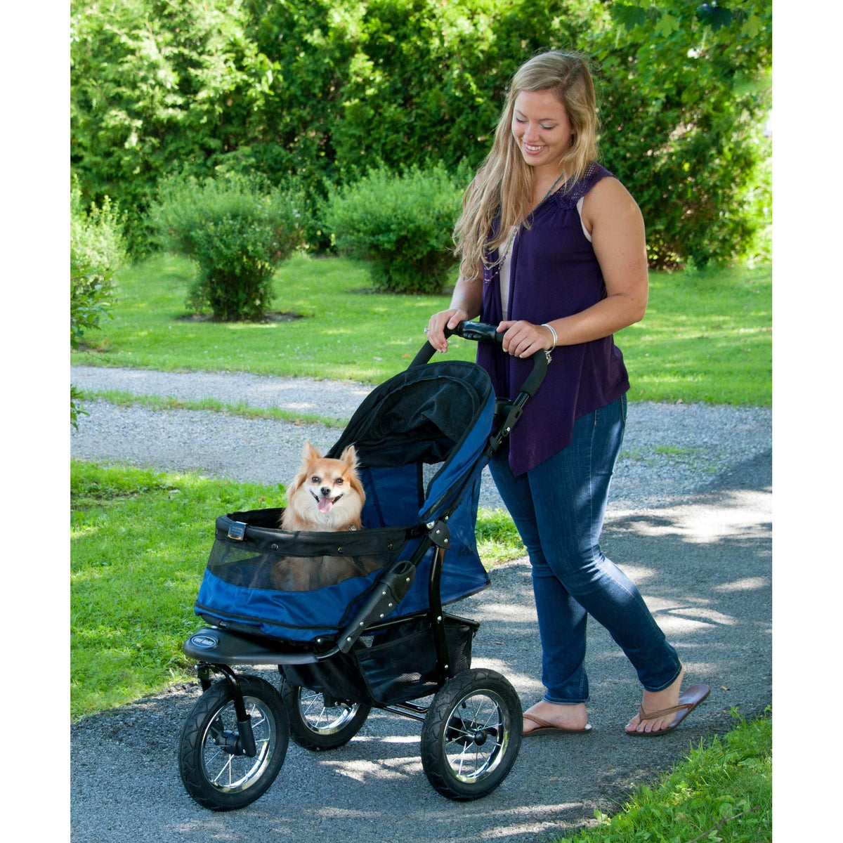 Navy Pet Stroller Q52958