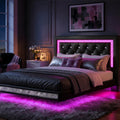 Floating Bed Frame Full with LED Lights W66886